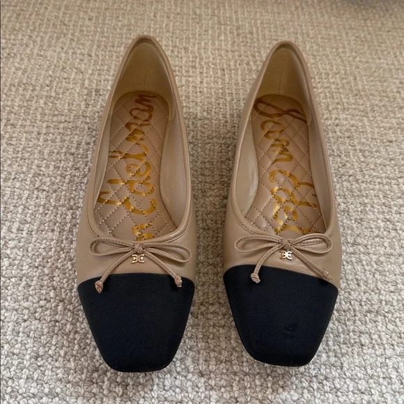 Sam Edelman Beige and Black Marley Ballet Flats - Size 9.5 - Picture 2 of 8